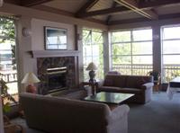 The interior of the clubhouse/amenities building